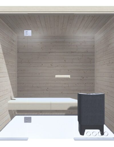 sauna abete 209x133 frontale vetrato doghe in orizzontale