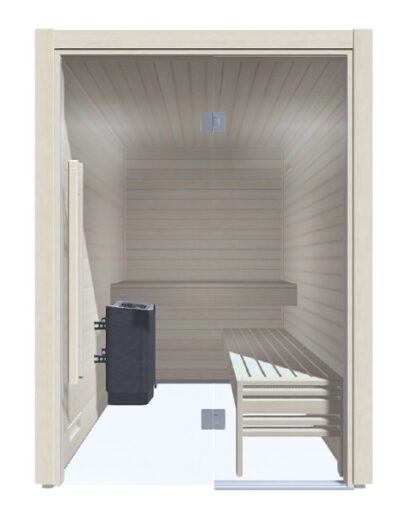 sauna in aspen 150x201 frontale vetrato doghe in orizzontale