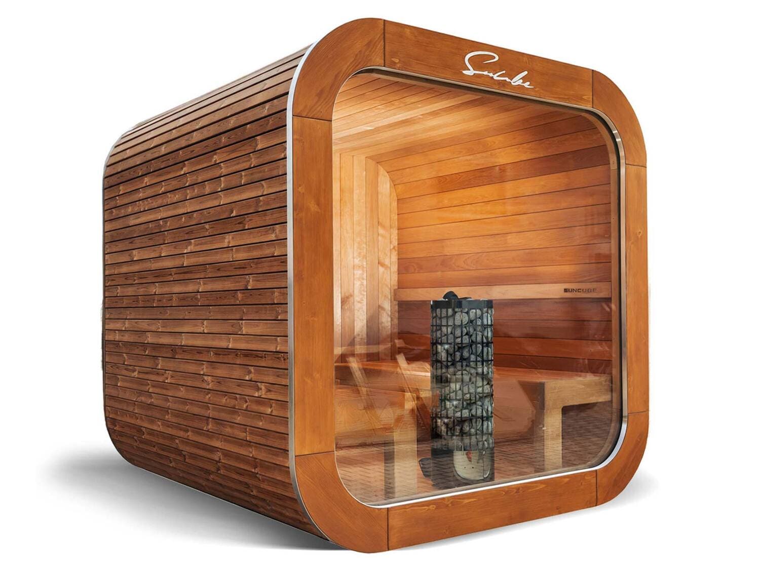 sauna con vetrata grande posteriore