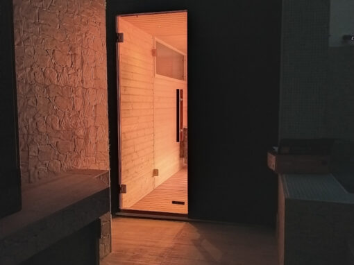 Sauna da esterno su terrazzo a Milano