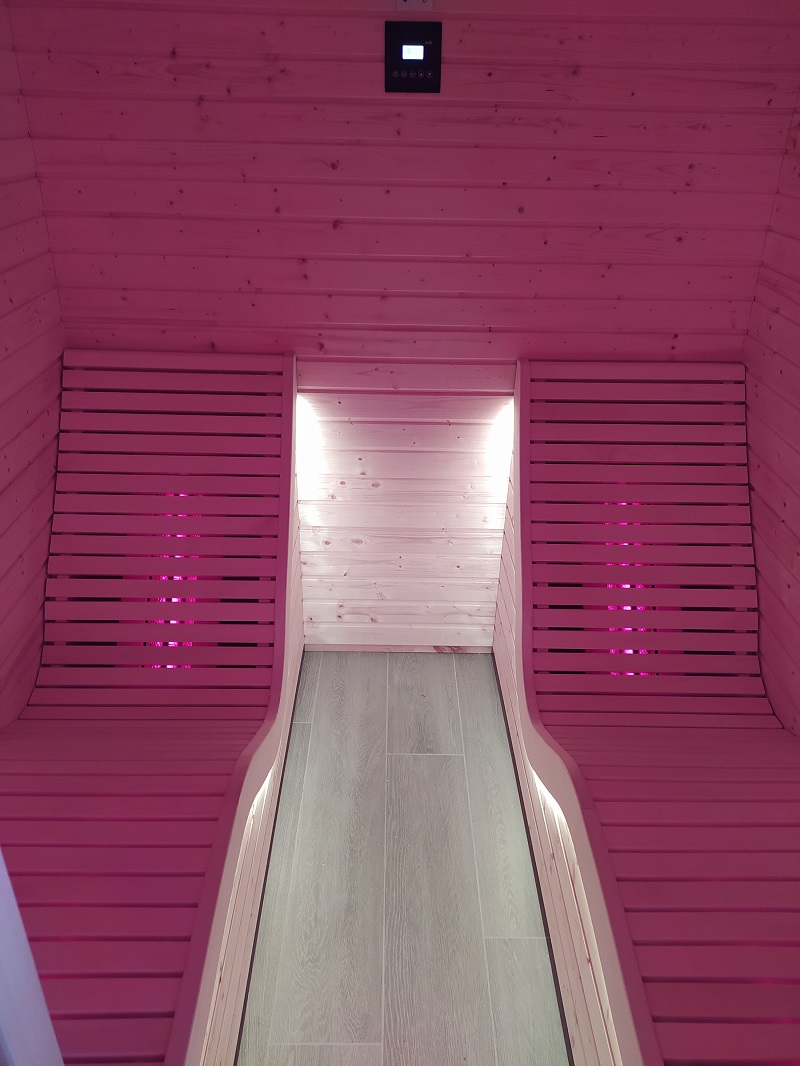 sauna ad infrarossi lettini ergonomici