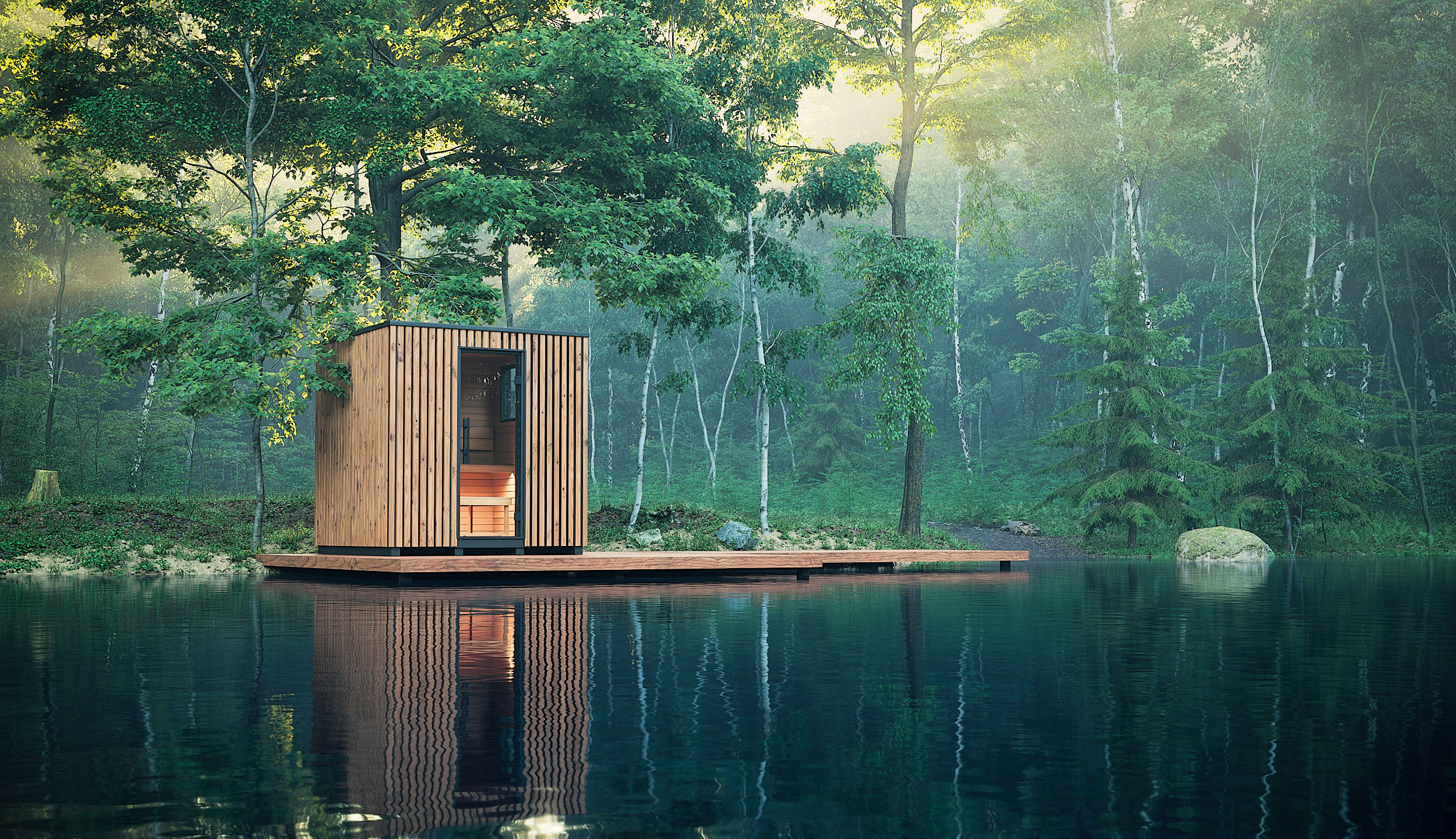 sauna sul lago