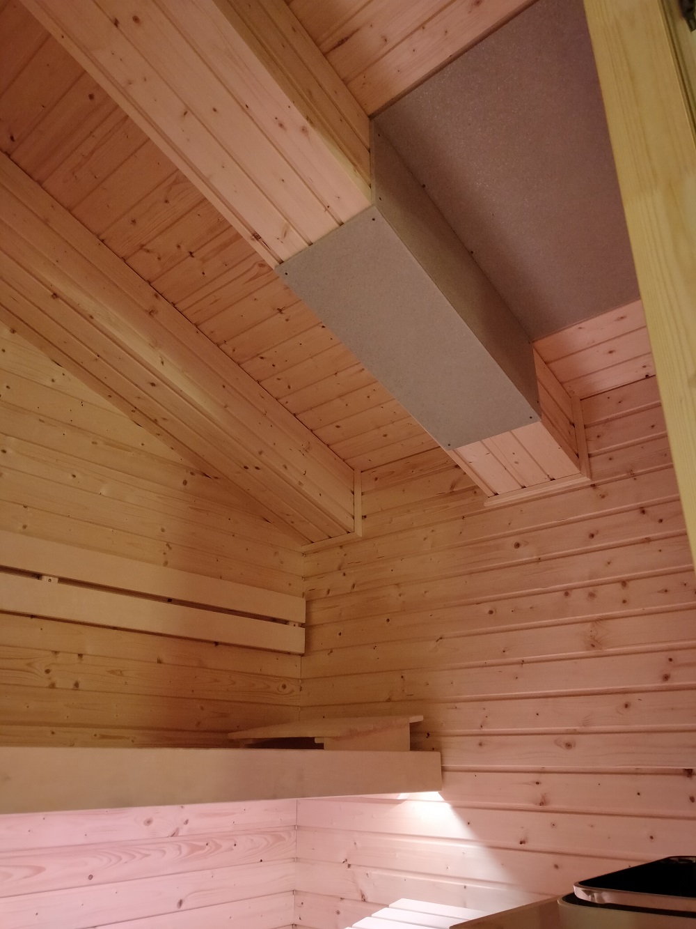 sauna sagomata su misura mansarda