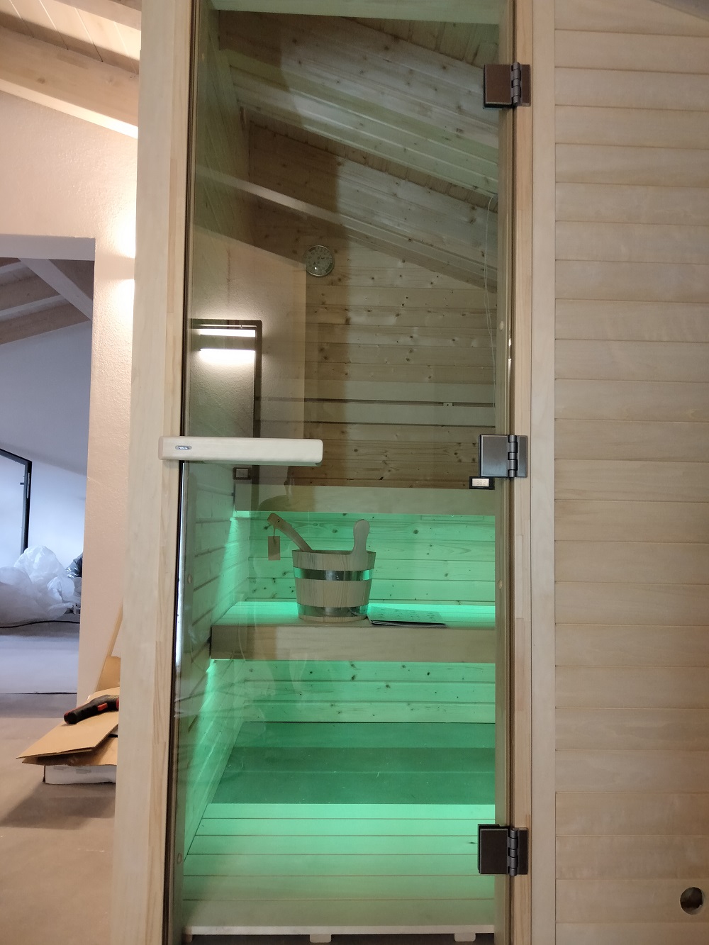 sauna sottoscala su misura