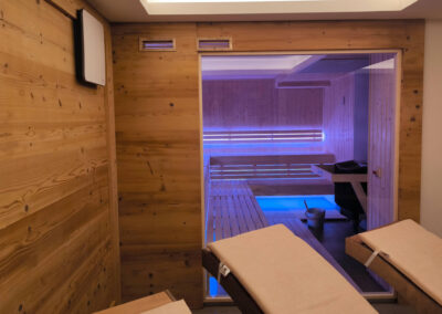sauna e lettini relax per hotel