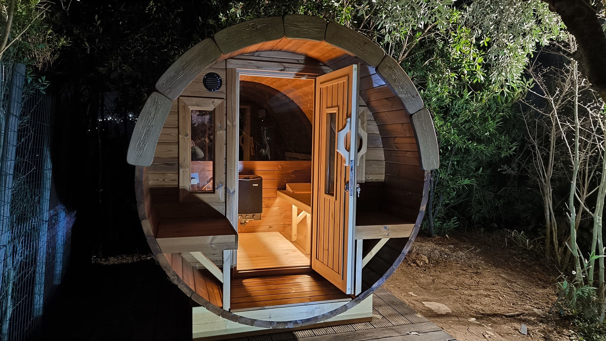sauna a botte piccola per giardino