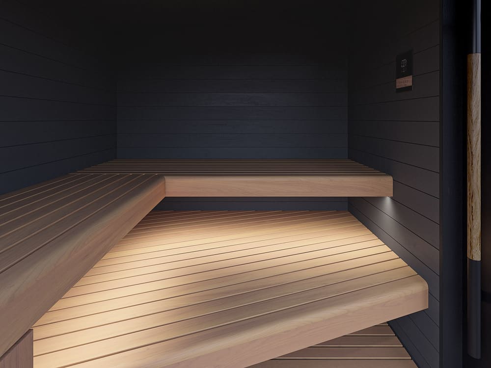 arredi interni sauna da giardino o terrazzo