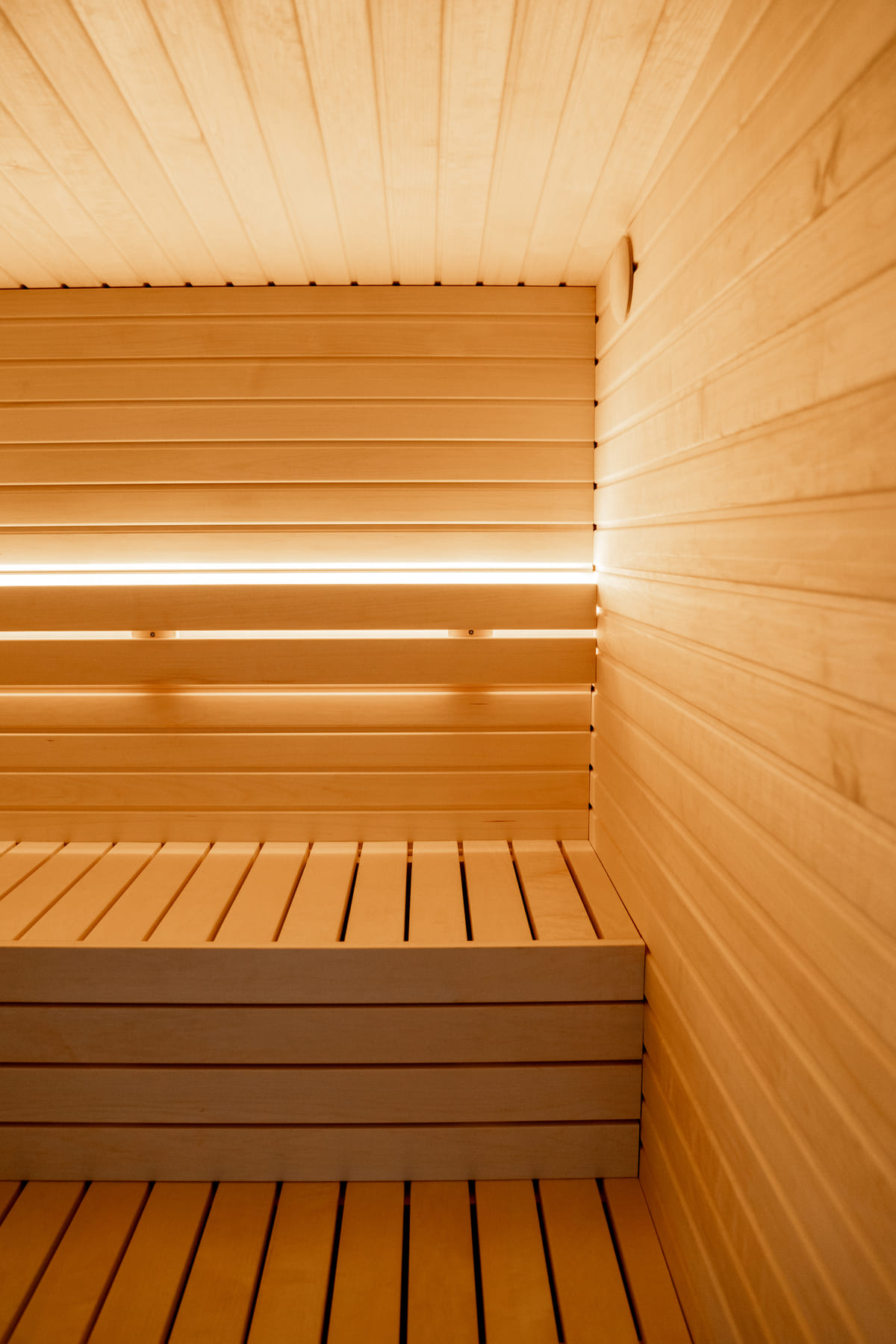 panche illuminate sauna da interno