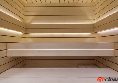 sauna brescia con illuminazione a led