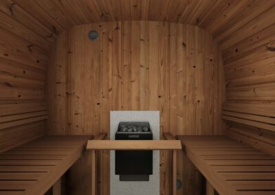 sauna da esterno Ice cube con spogliatoio