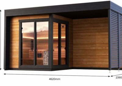 sauna da esterno con gazebo dimensioni