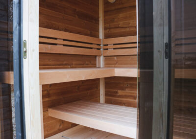 sauna in legno termotrattato da esterno