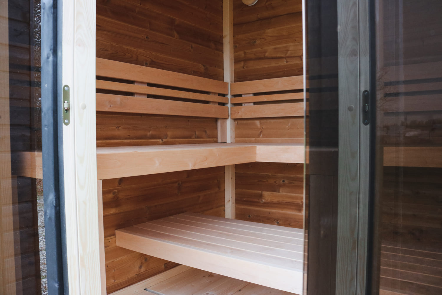 sauna in legno termotrattato da esterno