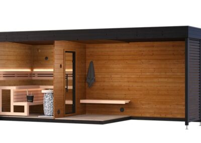 sauna da esterno con terrazzo