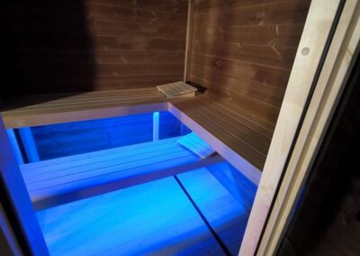 sauna con ingresso da esterno