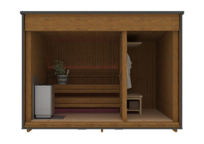 sauna da esterno Modern Lux vista frontale