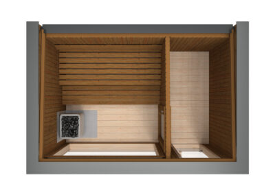 sauna da esterno Modern Lux vista dal alto