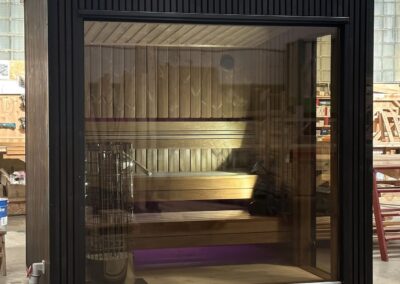 Luxury Modern Sauna 2,3m trattamento impregnante scuro