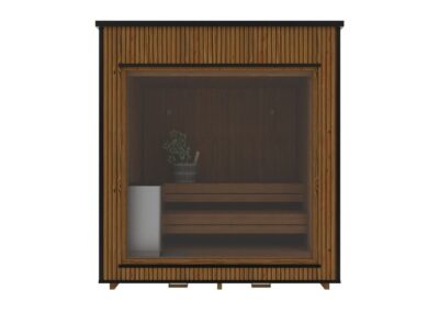 Luxury modern sauna 2.3x2.3 fronte