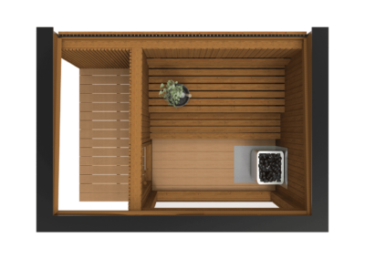 Sauna Modern Lux – Horizon vista alto