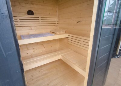 piccola sauna da terrazzo antracite
