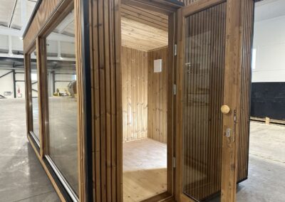 sauna da esterno modern lux vista porta