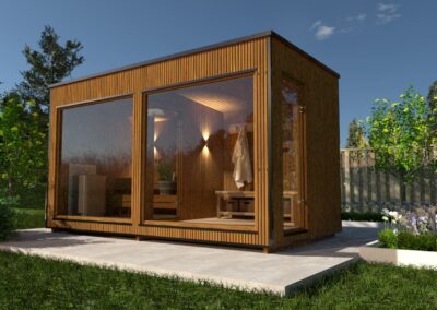 sauna moden lux vista esterna