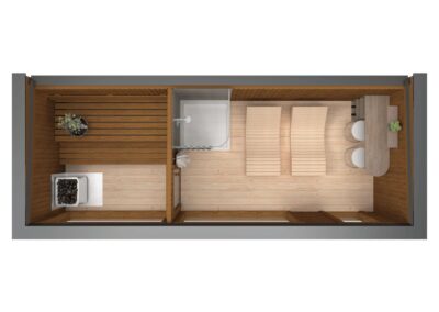 Sauna Modern Lux – Zenith vista dall'alto