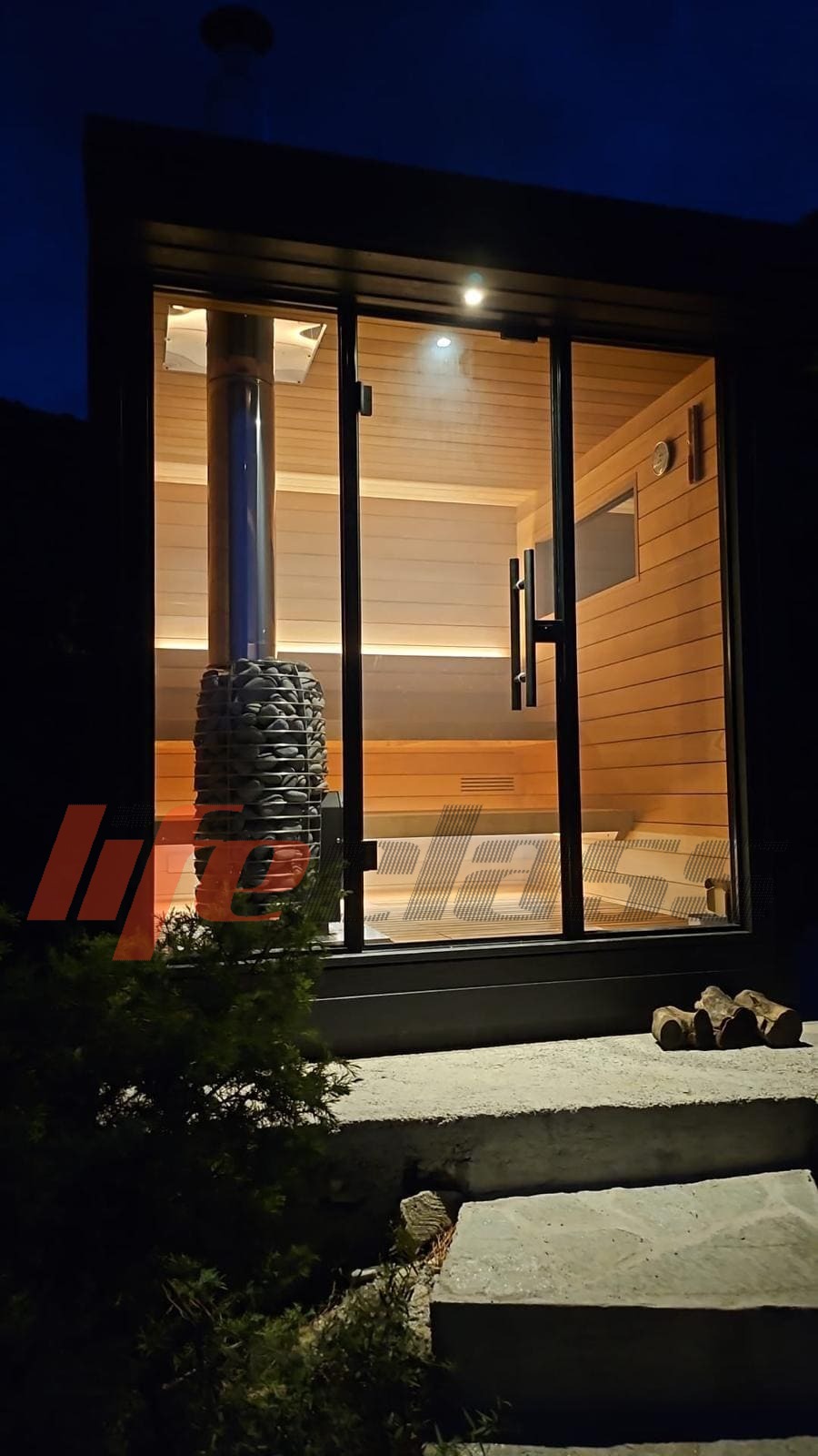 sauna da esterno illuminazione notturna sauna da esterno illuminazione notturna