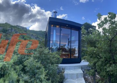 sauna panoramica vista mare