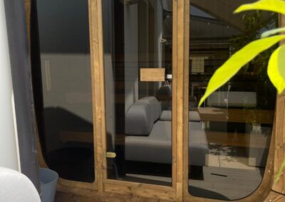 Sauna da terrazzo Ice Cube Lux Mini 1: relax con vista sulle montagne di Vicenza