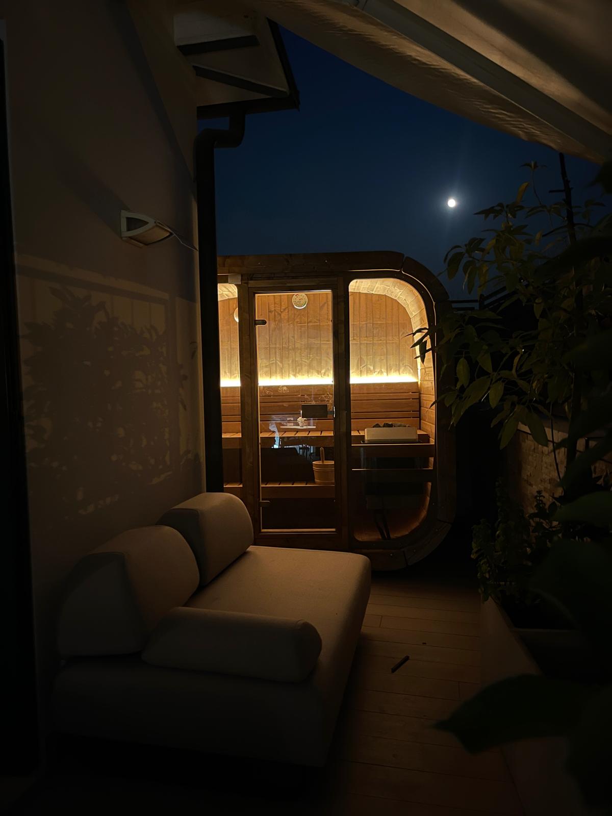 sauna da terrazzo lifeclass di notte sauna da terrazzo lifeclass di notte