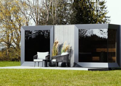 casetta da esterno con sauna doccia e spogliatoio Brezza Lifeclass 1