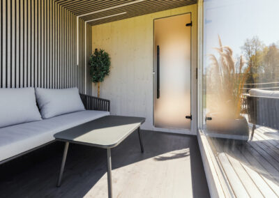 casetta da esterno con sauna doccia e spogliatoio Brezza Lifeclass 3