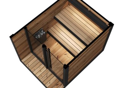 sauna Borealis 4 posti marca Lifeclass - prospettiva dall'alto