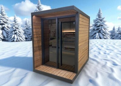 sauna Borealis 4 posti sulla neve