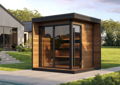 sauna Borealis 6 posti marca Lifeclass -prospettiva ambientata