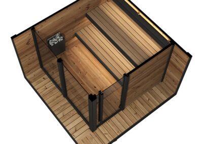 sauna Borealis 6 posti marca Lifeclass -prospettiva dall'alto