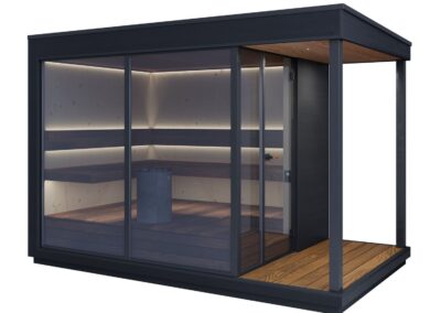 sauna da esterno Lifeclass VetroLuxe