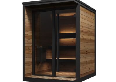 sauna lifeclass da esterno 4 posti con vetrata