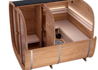 Caratello in sezione 250S sauna da esterno