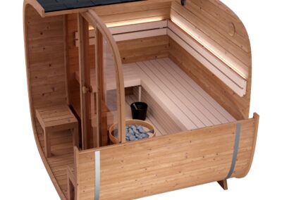 Sauna Caratello 200 e 240 con terrazzo da esterno