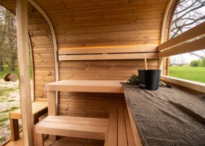 Sauna Caratello 240 con terrazzo da esterno 2