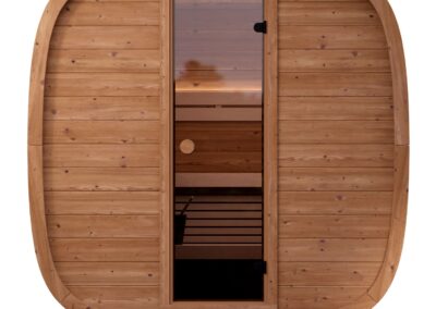 Sauna Caratello Lifeclass da esterno 160x200 frontale in legno