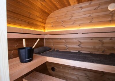 Sauna Caratello Lifeclass da esterno 160x200 panche interne ed accessori