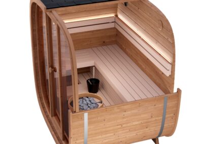 Sauna Caratello Lifeclass da esterno 160x200 vista interno