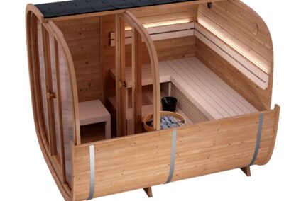 sauna Caratello da esterno economica con spogliatoio