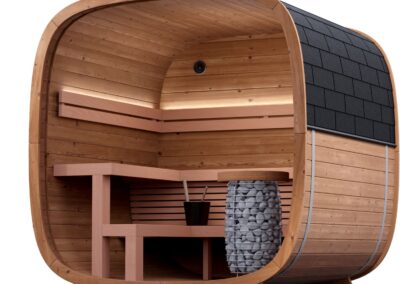 sauna da esterno a Botte quadrata Caratello 200 - vista