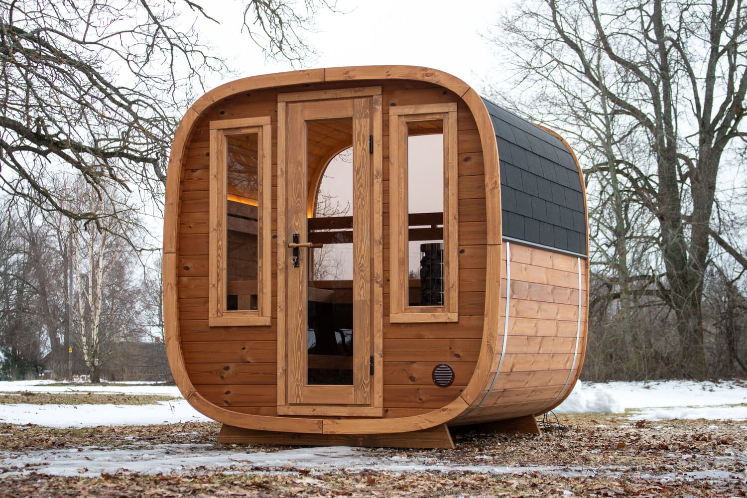 sauna da etserno con finestre anteriori