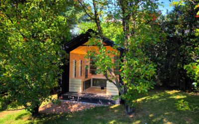 Sauna ad infrarossi da esterno in un B&B immerso nel verde del Friuli